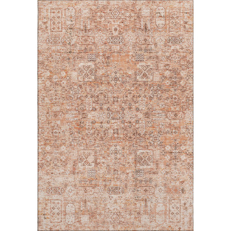 Premium Machine Washable Mayfield AMF611 Salmon 9' x 12' Rug