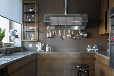 Design ideas for a contemporary kitchen in Moscow.