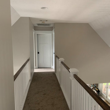 Interior house paint, new trim and remove popcorn in part of the house.