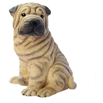 Chinese Shar Pei Puppy Dog Statue Sculpture Figurine