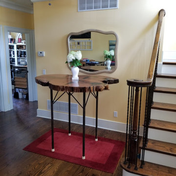 Hightop live edge oak slab table