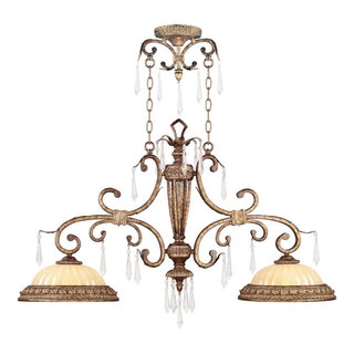 2 Light Island, Glam Style, 13"Wx27"H - Victorian - Kitchen Island Lighting - by Bailey Street ...