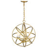 Z-Lite 6017-4S Aranya 4 Light 18"W Pillar Candle Globe Chandelier - Bronze