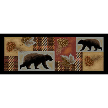 Cozy Cabin Highland Forest Lodge Accent Rug, 20"x44"