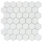 WhiteMarbleTiles - 2" Thassos White Marble Hexagon Tile, Honed - The price is for 1 piece (1 square foot).
