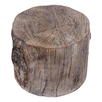 AB Home Round Small Tree Stump Cement Stool 1412