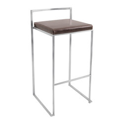 Fuji Stacker Bar Stool - BROWN - Bar Stools And Counter Stools