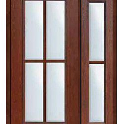 Prehung Patio Sidelite Door 80 Fiberglass 4 Lite Full Lite SDL Glass - Patio Doors