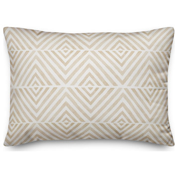 Cream Diamond Pattern 14x20 Spun Poly Pillow