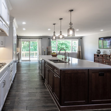 Family Enjoys of a New Powder Room, Kitchen, and Garage in a Vienna VA Addition