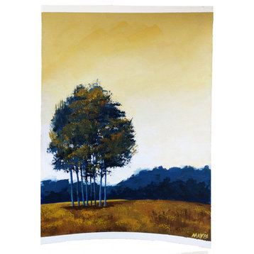 "Tree VI" Original Landscape Painting Lone Tree By Mavis