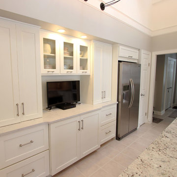 Stunning White Kitchen and Onyx Island with Refaced Butler's Pantry