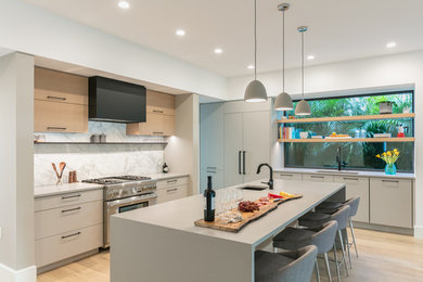 Kitchen - contemporary kitchen idea in Tampa