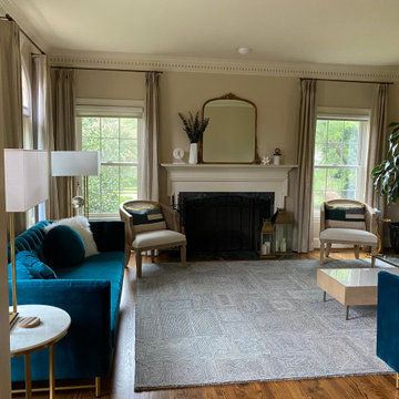 Metallic Linen Drapes