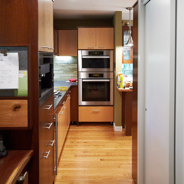 Kitchen Renovation, Demo to Cabinets, Contemporay Walnut and Oak.