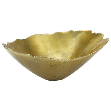 Cadabra Display Bowl, Raw Aluminum Gold, Large