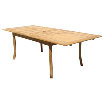 94" Double Extension Rectangle Dining Outdoor Teak Table