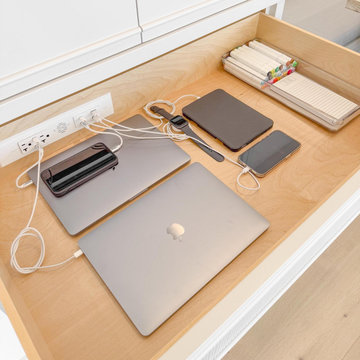 Scandinavian Kitchen with Built-In In-Drawer Charging Drawer