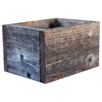 6" Rustic Planters Box, Short Version, Aged Rustic