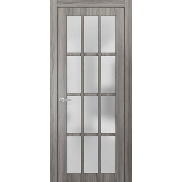 Solid French Door Glass 36 x 80 | Felicia 3312 Ginger Ash Gray | Pre-hung