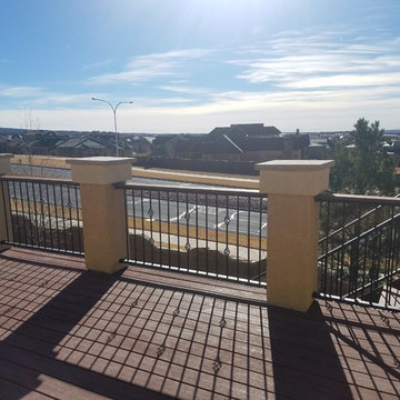 Custom Rail & Stucco Columns
