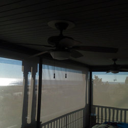 Motorized Retractable Zip Tex Solar Fabric Screen- Barnard Home - Products