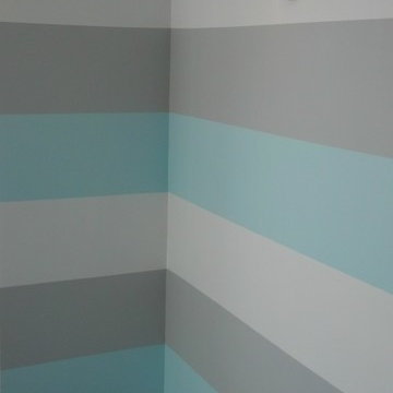 Blue Striped Wall