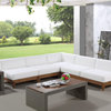 Rio Water Resistant Fabric  Patio 5-Piece Modular Sectional, Off White