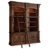 Hooker Adagio Double Bookcase With Ladder and Rail