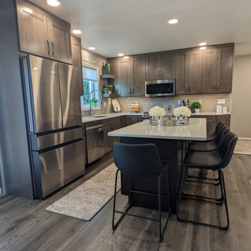 Stunning Kitchen Transformation Done in Ebony, White and Shale Colors