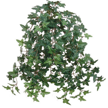 Silk English Ivy Hanging Bush 20" w 274 Mini Ivy Lvs, Set of 12 Silk House Plant