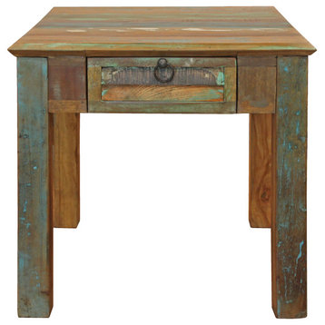Trinidad 1-Drawer Solid Wood End Table in Multi-Color