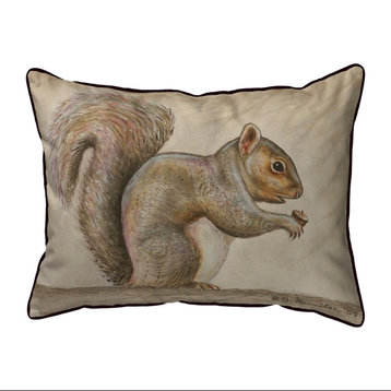 Betsy Drake Squirrel Extra Large 20 X 24 Indoor / Outdoor Pillow