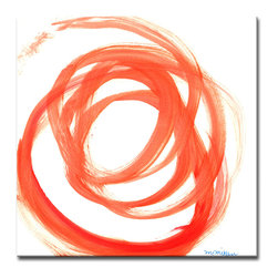 Ready2HangArt - Orange Swirl II' Ready2HangArt Canvas by Leslie Owens, 40"x40" - Prints And Posters