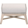 Essentials For Living Woven Tapestry Outdoor Footstool, Gray Teak