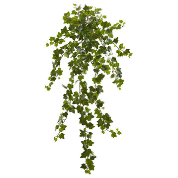 36" Curly Ivy Artificial Hanging Plant, Set of 3