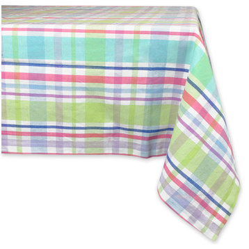 DII Tablecloth Spring Plaid 60"x84"