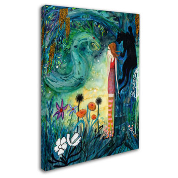 Wyanne 'Big Eyed Girl Can Of Worms' Canvas Art, 47"x35"