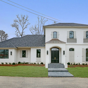 Bricklin Dr.  |  Louisiana French Transitional | Front Elevation - Baton Rouge |