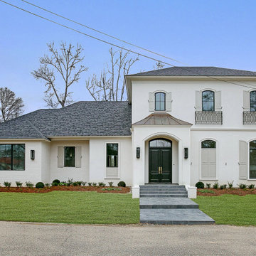 Bricklin Dr. | Louisiana French Transitional | Front Elevation - Baton Rouge |