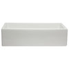 Alfi Brand 36" Reversible Fluted/Smooth Single Bowl Fireclay Farm Sink, White