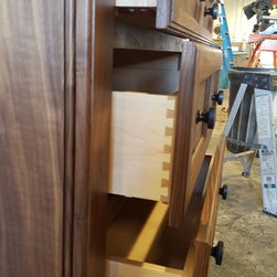 Elegant Walnut Wardrobe - Armoires And Wardrobes