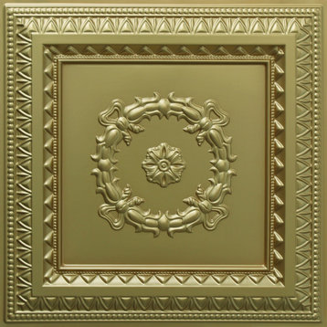Brass 3D Ceiling Panels, 2'x2', 40 Sq Ft, Pack of 10