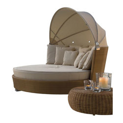 Contemporary Outdoor Wicker Daybed - Outdoor Chaise Lounges