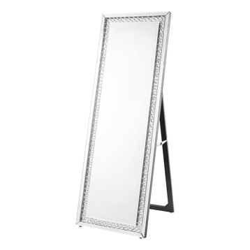 Sparkle 22 in. Contemporary Standing Full length Mirror in Clear by Elegant MR9