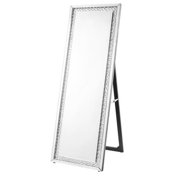 Sparkle 22" Contemporary Standing Full Length Mirror, Clear, Mr9123