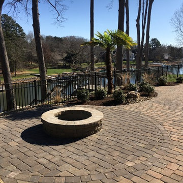 Concrete Paver Walkway & Fire Pit