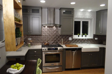 Minimalist kitchen photo in Chicago