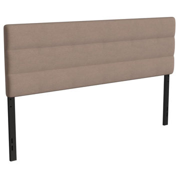 Paxton King Channel Stitched Fabric Upholstered Headboard, Adjustable Height...