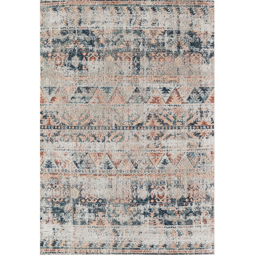 Rugs America Cora Cafe Royal Transitional Vintage Area Rug, 5'3" X 7'0"